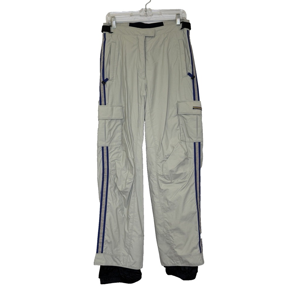 Obermeyer Vobo Ski Snowboarding Pants Womens 10 Light Tan‎ Cargo Pockets Nylon